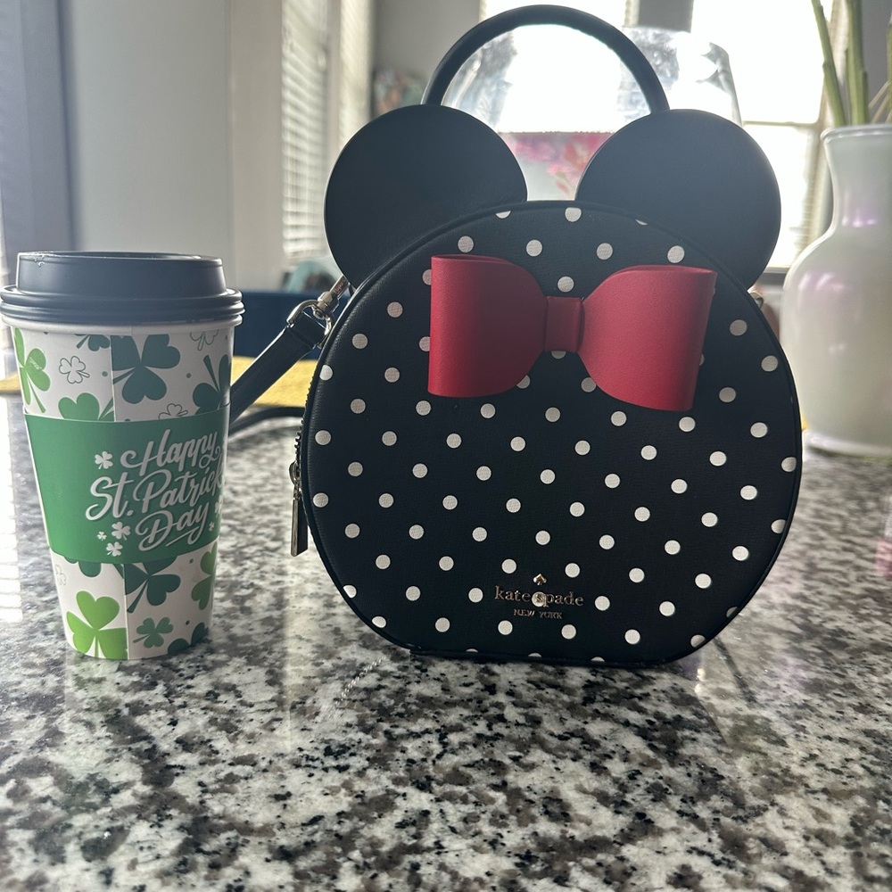 kate spade Black Mini Crossbody with Gold Hardware